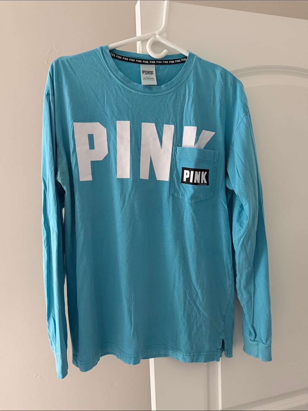 PINK Victoria's Secret Long Sleeve Logo Tee